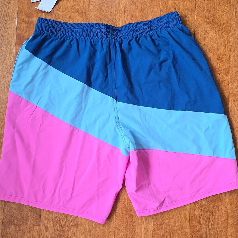 NWT Nike Men's Volley Swim Shorts Colorblock- Blue and Pink Size XXL - Picture 5 of 6
